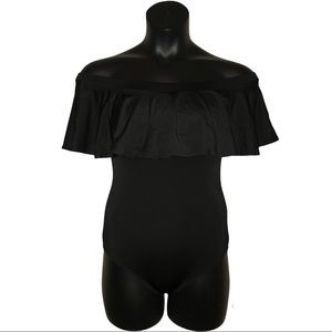 Black Off the Shoulder Bodysuit